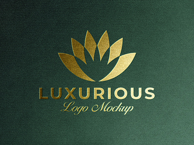 Logo Mockup Stamping Gold Foil embossed logo mockup logo mockup stamping gold foil