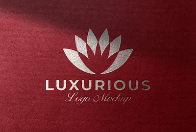 Luxury Silver Foil Logo Mockup embossed logo mockup luxury silver foil logo mockup