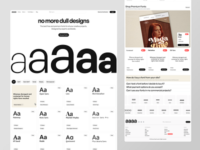 aaaa - Type Foundry Website clean design font foundry fresh inpiration landing page type typeface typography ui web website