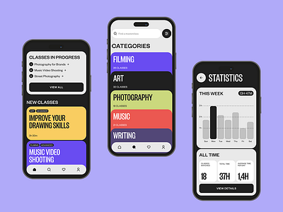 Masterclasses Mobile App Design ui