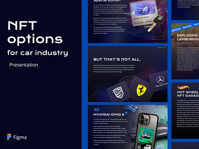 Educational presentation NFT options banners branding crypto deck design figma graphic design nft presentation