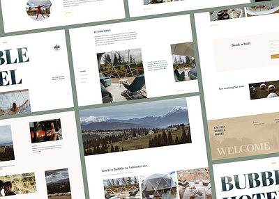 Minimalist landing page design for ECO BUBBLE design homepage hotel landing page ui ux web websitedesign