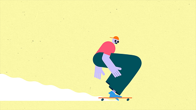 Skater animation animation minimal motion graphics