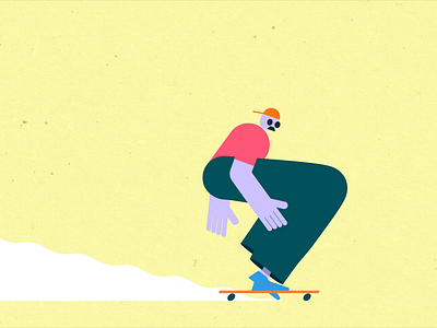 Skater animation animation minimal motion graphics