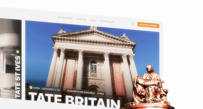 TATE | Museum website redesign concept cultural ecommerce edtech education grids landing museum redesign ux webdesign