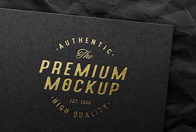 Luxury Gold Foil Logo Mockup embossed logo mockup luxury gold foil logo mockup