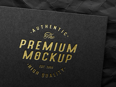 Luxury Gold Foil Logo Mockup embossed logo mockup luxury gold foil logo mockup
