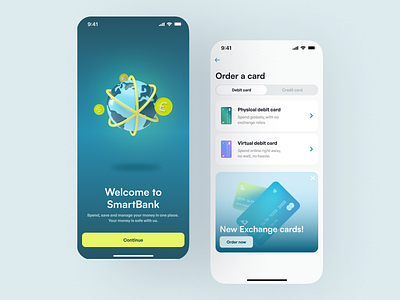 SmartBank Mobile App animation application banking branding graphic design mobile ui website