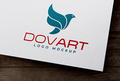 Full Color Logo Mockup White Paper embossed logo mockup