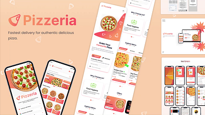 Pizza App & Landing Page Design : Case Study animation appdesign appdevelopment branding casestudy contactlessdelivery creativeprocess designinspiration designsystem dribbble foodapp interfacedesign landingpage mobileapp pizzaapp uiux userexperience userflow visualdesign wireframes