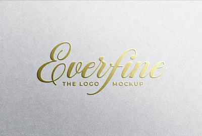 Gold Foil Luxury Logo Mockup embossed logo mockup gold foil luxury logo mockup