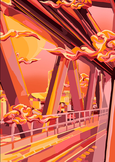 Shoreditch: Vivid Motion Collection colourful graphic design illustration poster design public transport transport