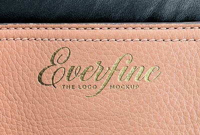 Luxury Leather Gold Logo Mockup embossed logo mockup luxury leather gold logo mockup