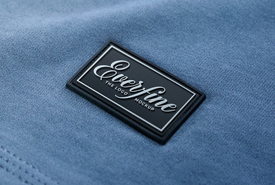 Clothing Label 3D Logo Mockup clothing label 3d logo mockup embossed logo mockup