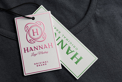 Clothing Tag Logo Mockup clothing tag logo mockup embossed logo mockup