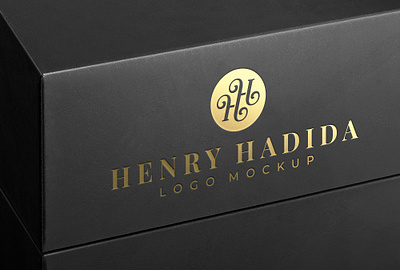 Black Box Gold Logo Mockup black box gold logo mockup embossed logo mockup