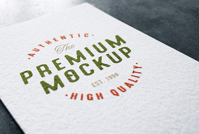 Embossed Full Color Logo Mockup embossed full color logo mockup embossed logo mockup