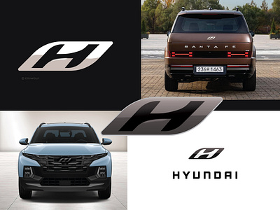 Proposed - Hyundai Motor Company Logo automotive badge badge design branding brandmark car car logo emblem graphic design hyundai identity identity system lettering logo logo design monogram product design storyboard style guide workmark