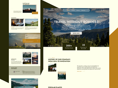 TraveLife design design figma ui uiux web design website