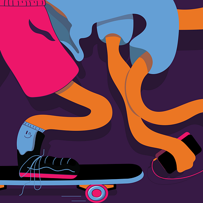 Skate Hey 2 graphic design illustrator vector