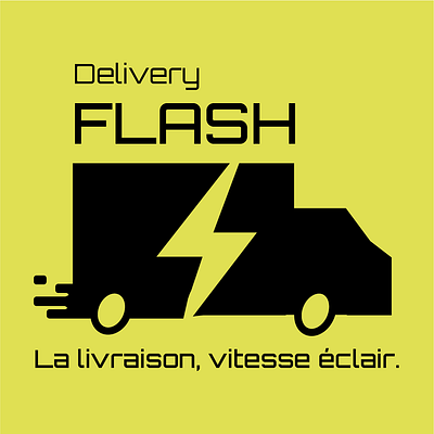 Logo delivery flash car creation logo quick