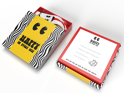 Happy Socks adobe graphic design packaging