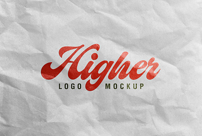 Crumpled Paper Logo Mockup crumpled paper logo mockup embossed logo mockup