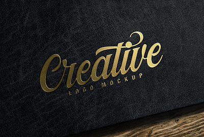 Luxury Gold Foil Logo Mockup embossed logo mockup luxury gold foil logo mockup