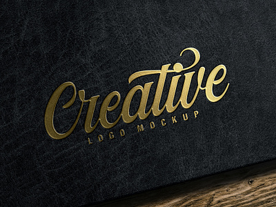 Luxury Gold Foil Logo Mockup embossed logo mockup luxury gold foil logo mockup