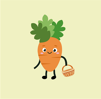 cute carrot artisanal carrot creation cute logo orange