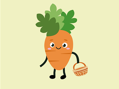 cute carrot artisanal carrot creation cute logo orange