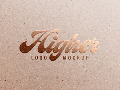 Metallic Copper Foil Logo Mockup embossed logo mockup metallic copper foil logo mockup