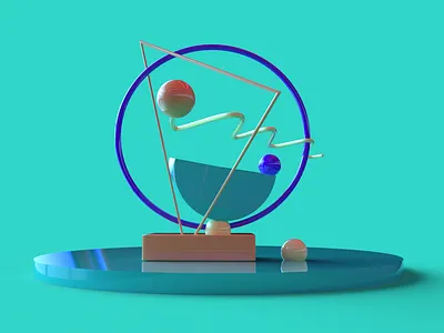 Moving through Circles 3d abstract adobe graphic design