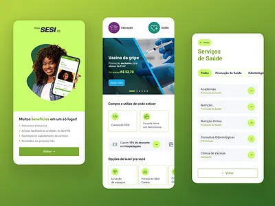 App Meu SESI RS app design form mobile product product design ui ux
