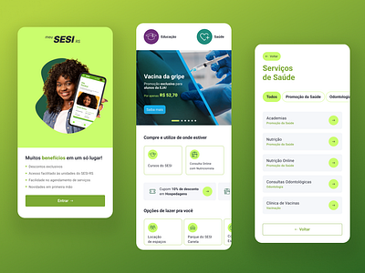App Meu SESI RS app mobile product design ui ux