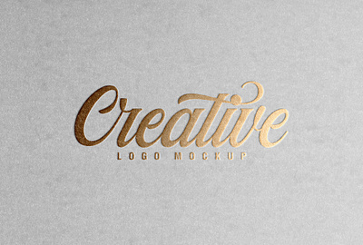 Logo Mockup Copper Foil embossed logo mockup logo mockup copper foil