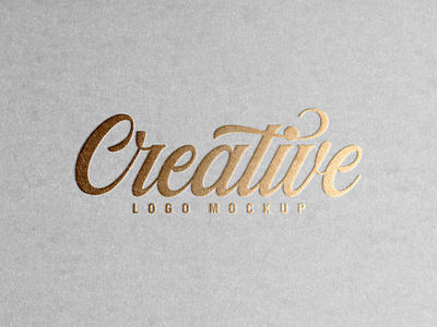 Logo Mockup Copper Foil embossed logo mockup logo mockup copper foil