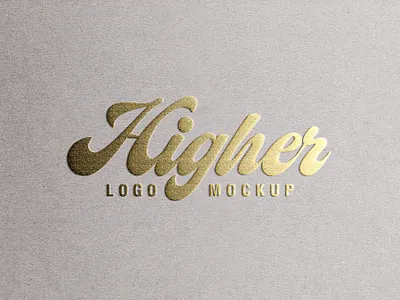 Logo Mockup Gold Foil embossed logo mockup logo mockup gold foil