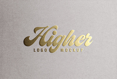 Logo Mockup Gold Foil embossed logo mockup logo mockup gold foil