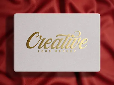 Gold Foil Luxury Logo Mockup embossed logo mockup gold foil luxury logo mockup