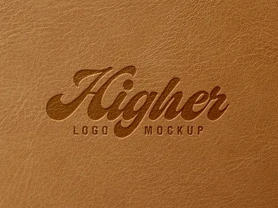 Debossed Leather Logo Mockup debossed leather logo mockup embossed logo mockup
