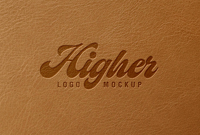 Debossed Leather Logo Mockup debossed leather logo mockup embossed logo mockup