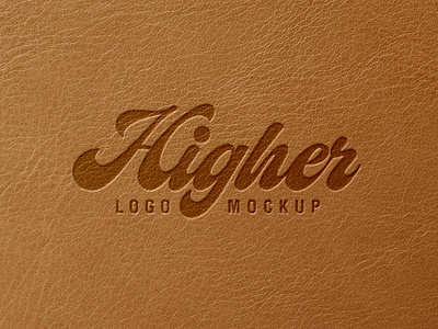 Debossed Leather Logo Mockup debossed leather logo mockup embossed logo mockup