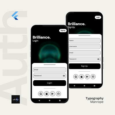 Modern SignUp & Login with Flutter auth flutter graphic design ui