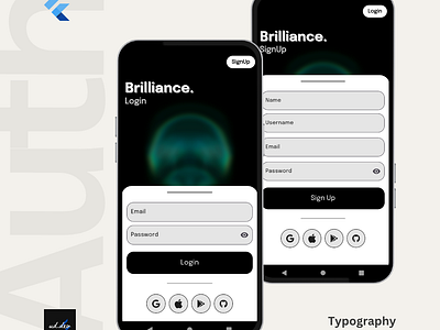 Modern SignUp & Login with Flutter auth flutter graphic design ui