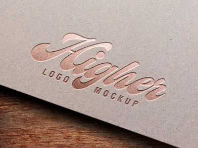 Rose Gold Logo Mockup embossed logo mockup rose gold logo mockup