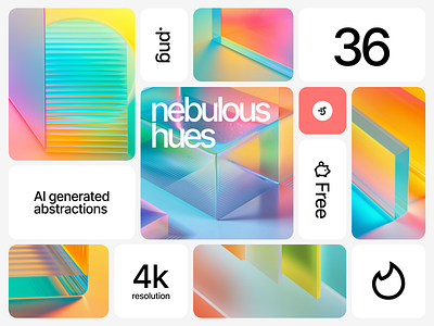 Nebuluos Hues abstractions assets bento bentogrid download free