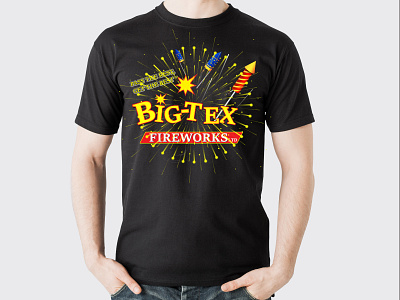 FIREWORKS T-SHIRT DESIGN bigtex customs fire fireworks fireworks logo fireworks t shirt design illustration t shirt t shirt design vector