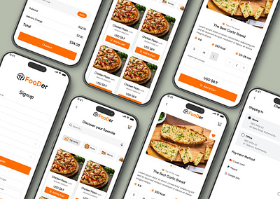 User-Friendly UI Design for Online Food Ordering App app design application design figma design figma designer ui design uiux design ux design
