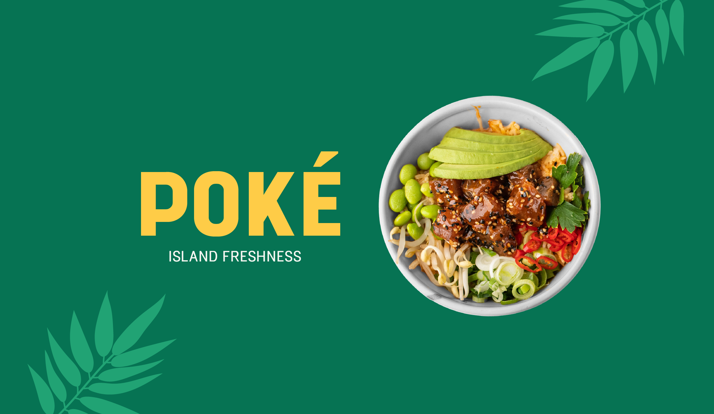 POKÉ - Island Freshness branding food brand graphic design hawaiian brand hawaiian poke logo menu design packaging design poke poke bowl poke brand restaurant brand restaurant logo restaurant menu design visual identity